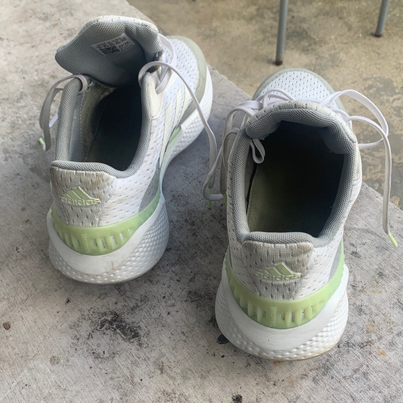 Adidas Light Gray and White Running Shoes - Picture 3 of 5